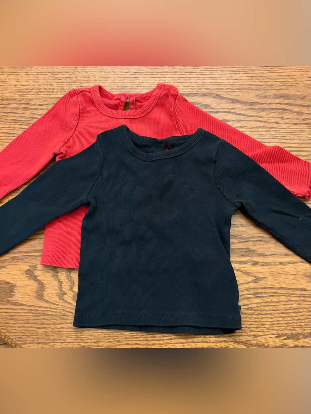 Baby Gap Kids Long-Sleeve Crewneck Tops - Black and Red